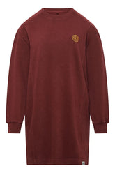 Robe sweat en coton bio Bordeaux - Elara